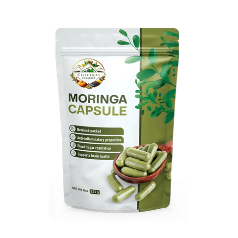 Organic Moringa Powder Capsules Chitral Organics Shop